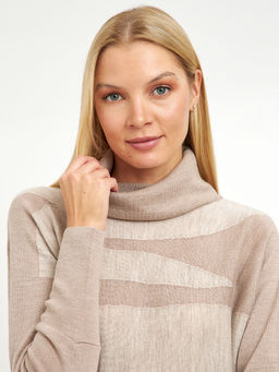 водолазка женская бежевая из шерсти - Glenfield фото 7