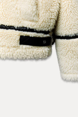 FAUX SHEARLING BIKER JACKET ZW COLLECTION - Zara фото 12