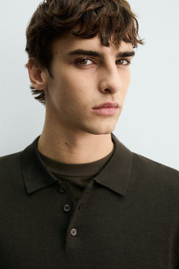 WOOL KNIT POLO SHIRT - Zara фото 12