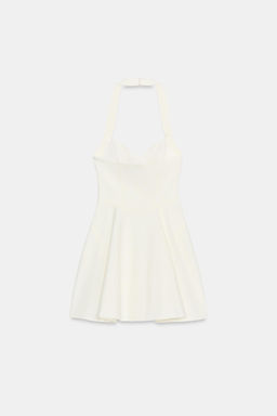 VESTIDO HALTER VUELO / Blanco roto - Zara фото 4