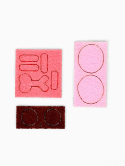 Цена за 2 шт. Брелок из фетра «Котик», набор для творчества