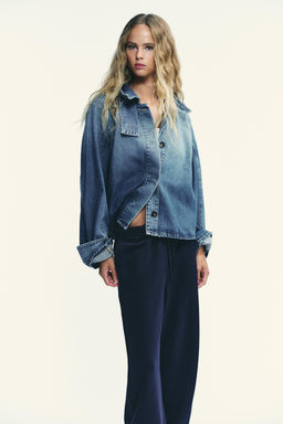 BASIC STRAIGHT PLUSH TROUSERS WITH ADJUSTABLE HEM - Zara фото 2