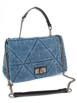 Сумка женская текстиль DJ-7050-1-BLUE JEAN 1отд+карм/перег, синий SALE 261498