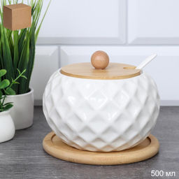 Сахарница с ложкой 500 мл / CF104 /уп 36/ - Галеонтрейд фото 3