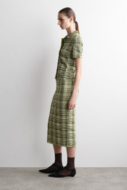 FALDA MIDI DE ALGOD?N JACQUARD A CUADROS - H&m фото 6