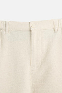 TEXTURED COTTON - LINEN TROUSERS - Zara фото 9