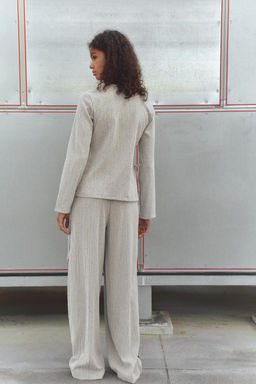 TEXTURED STRAIGHT-LEG TROUSERS - Zara фото 4
