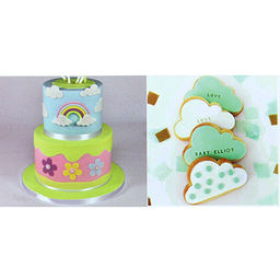 Кондитерский трафарет пластмассовый для украшения торта Облачко набор 5шт: 6,5х4см h0,9см; 7х4,5см h0,9см; 7,5х6см h0,9см; 8х3,7см h0,9см; 8,5х5см h0,9см, в блистере (Китай) - Домашняя мода фото 2