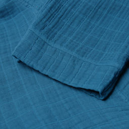 Халат жен.муслиновый LoveLife размер 46-48, цвет синий, 100% хл, 4-сл, 235 г/м²