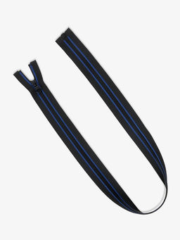 Цена за 10 шт. Молния «Трактор», №5, разъёмная, замок автомат, 70 см, чёрная, синяя