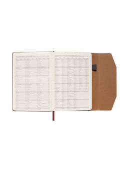 Ежедневник недатированный формат А5, с клапаном, 112 листов, линия, пвх, Бежевый - Simaland фото 6
