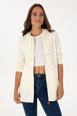 Kad_n BEYAZ Basic Sweatshirt Sepette S_rpriz _ndirim