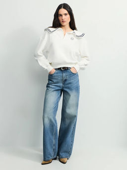 Толстовка из хлопка с отложным воротником / Zarina  фото 3