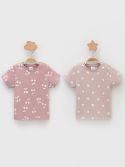 К 301156-2уп/лиловый Н067,розово-бежевый Н097 набор фуфайка (футболка) яс