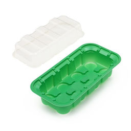 Цена за 5 шт. Мини - парник для рассады, 24×12×11 см, 11 ячеек под таблетки для рассады d=3 см, пластик, Greengo