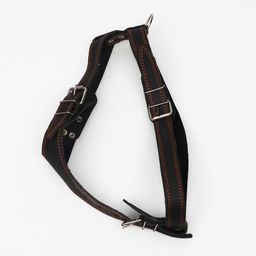 Шлейка кожаная Караульная на фетре, 3,6 см, ОШ 40-74 см, ОГ 95-110 см, чёрная - Пижон фото 3