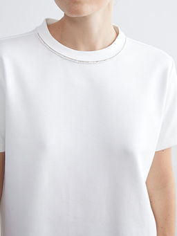 Bisiklet Yaka ??lemeli Kad?n Ti??rt