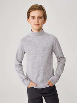 ACOOLA / Джемпер детский для мальчиков Riley серый меланж  фото 4