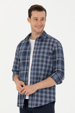 Мужская синяя рубашка с длинным рукавом - U.s. polo assn фото 17