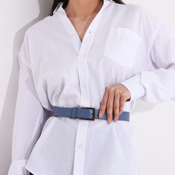 Ремень женский, ширина 2.7 см, винт, пряжка металл, цвет серо-голубой - Simaland фото 3