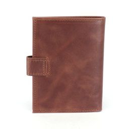 Обложка для авто+паспорт-Croco-ВП-1022 с хляст, двойн стенка, натуральная кожа коричневый тем пулл-ап (219) 243976  фото 2