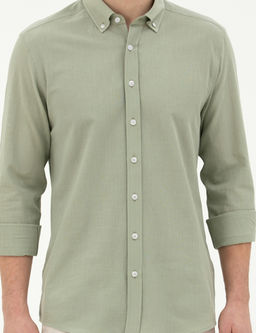 Ye_il Slim Fit Uzun Kollu G_mlek