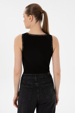 Kad_n Siyah Bisiklet Yaka Kazak Sepette S_rpriz _ndirim - U.s. polo assn фото 5