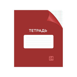 Цена за 10 шт. Тетрадь 24 листа в клетку Calligrata «Однотонная Классика с уголком. Эконом», обложка мелованный картон, ВД-лак, блок №2 (серые листы), МИКС