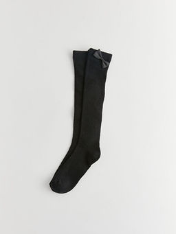 Fiyonk Detayl? K?z ?ocuk Diz Alt? ?orap