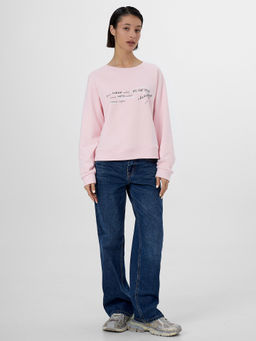Свитшот Mark Formelle розовый хлопок с надписью  фото 4