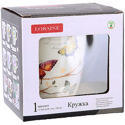 60116 Кружка 310мл Бабочки в саду доломит LR (х60) - Mayer&boch фото 3