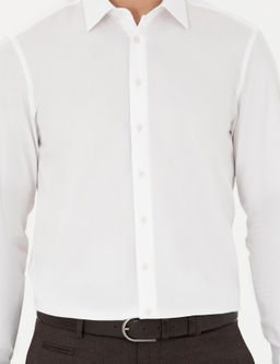 Белая приталенная рубашка с длинным рукавом - Cacharel фото 6