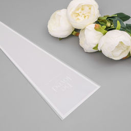 Цена за 50 шт. Пакет конус для цветов, Любовь, 12.5+4?45 см, белый