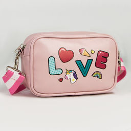 Сумка детская Love на молнии, цвет розовая - NAZAMOK KIDS фото 2