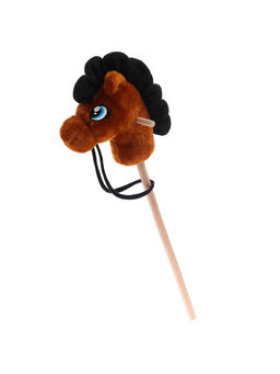 Мягкая игрушка Конь - скакун на палке, МИКС