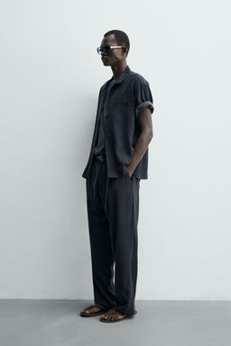 PANTAL?N FLUIDO RELAXED FIT / Gris azul - Zara фото 4