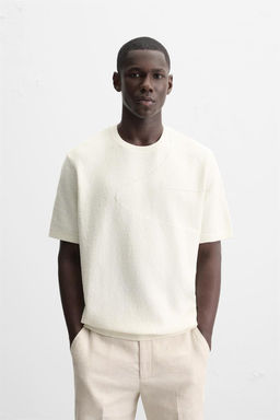 WAVE JACQUARD KNITTED T-SHIRT - Zara фото 2