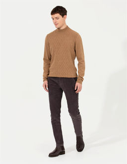 Koyu Gri Slim Fit Kanvas Pantolon