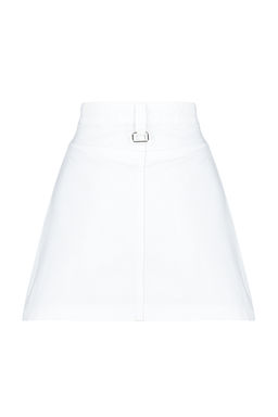 Beyaz Fermuar Detayl? Kargo Cepli Yuksek Bel Mini Denim Etek TWOSS24ET00080 - Trendyolmilla фото 8