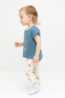 КР 4321/айвори,голубика к561, брюки