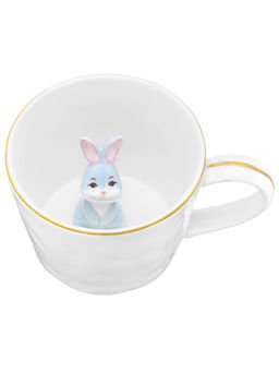 Кружка 350 мл 14*10*7,5 см Любопытный кролик внутри кружки цветная - Elan gallery фото 7