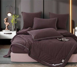 Одеяло Boris E-Shine Бархат Сатин с простыней на резинке по кругу и наволочками ODBORSH13 Евро