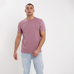 Футболка мужская MINAKU REGULAR FIT: пурпурная, р-р 44