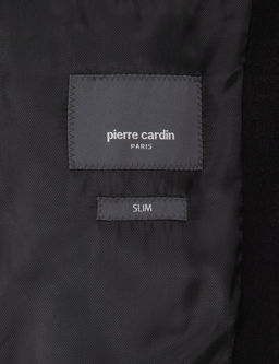 Siyah Y_n Kar___ml_ Slim Fit Ceket