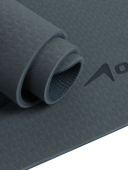 Коврик для фитнеса и йоги ONLYTOP, 183×61×0.8 см, графитовый