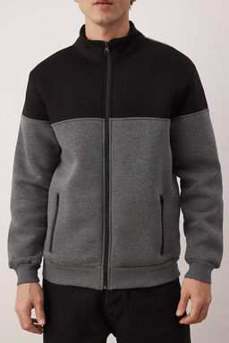 TRENDYOL MAN Lacivert-Gri Melanj Regular Fit Uzun Kollu Dik Yaka Fermuarl? Sweatshirt TMNAW22SW0720 - Trendyolmilla фото 24