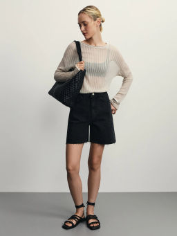 Джинсовые шорты А-силуэта / Zarina фото 2