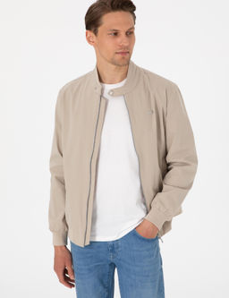 Bej Bomber Ceket