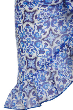 Cini Desenli Dokuma F?rf?rl? Plaj Mini Pareo TBESS23PR00008