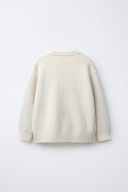 JACQUARD KNIT JUMPER WITH SLOGAN - Zara фото 2